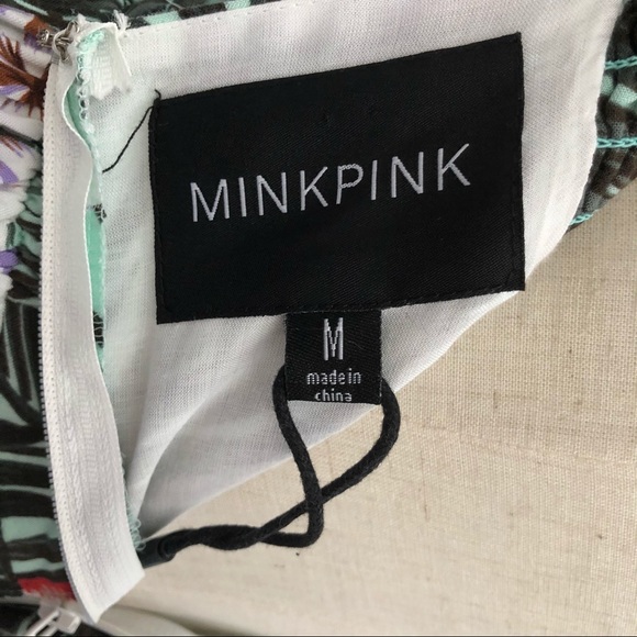 MINK PINK Tropical Tiki halter dress SIZE Medium - Picture 3 of 4